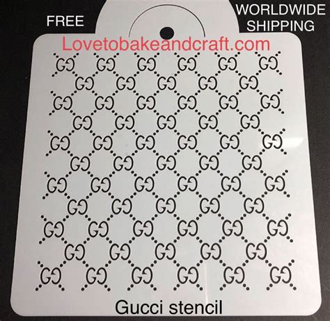 gucci cake stencil|gucci pattern stencils.